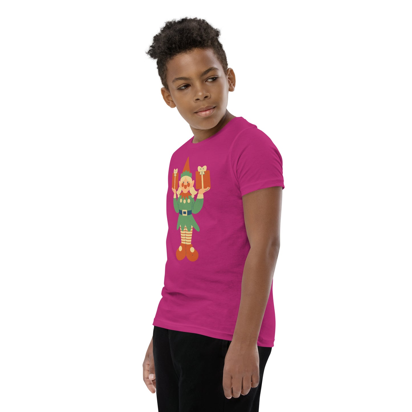 T-shirt à Manches Courtes pour Adolescent - Lutin De Noël