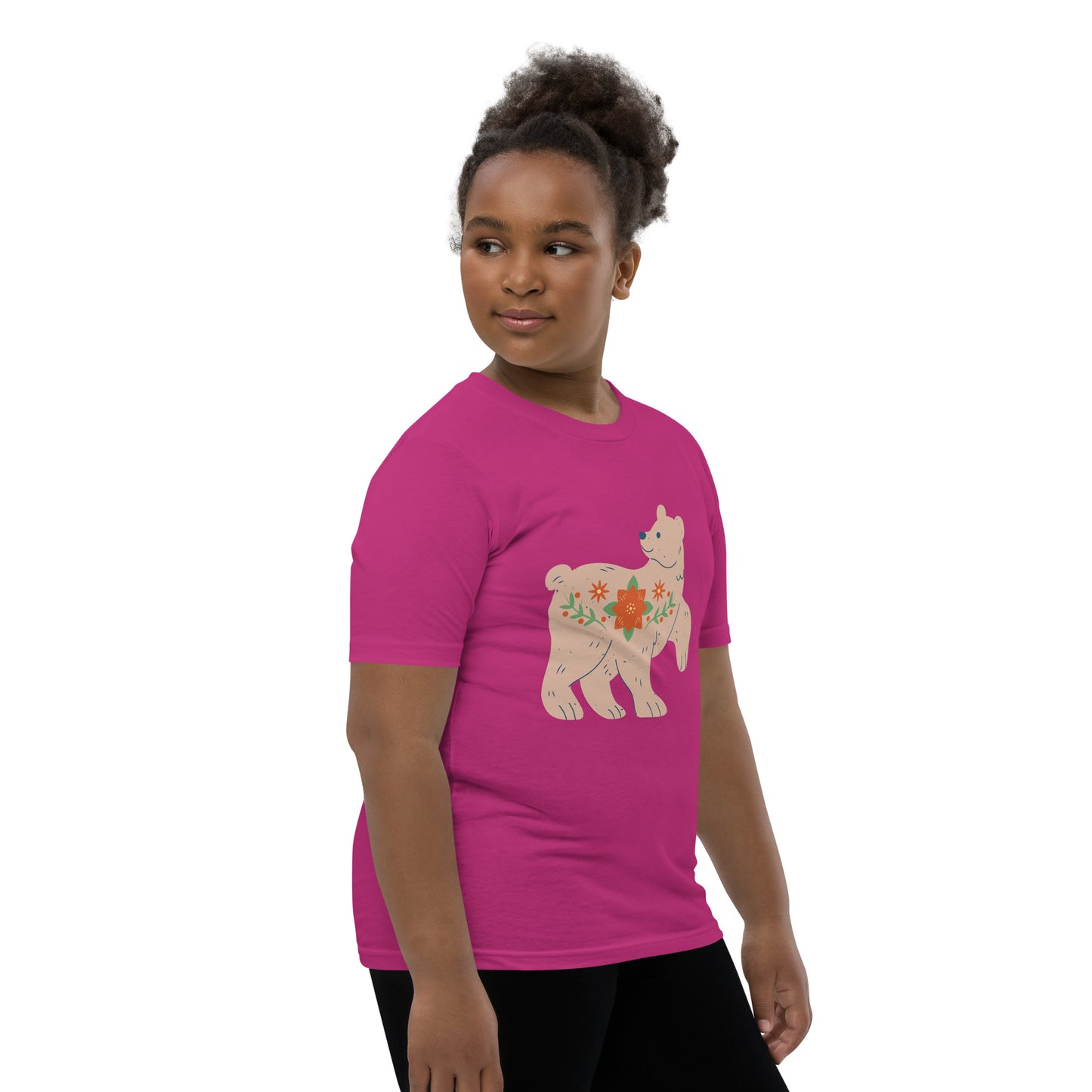 T-shirt à Manches Courtes pour Adolescent - Ours De Noël