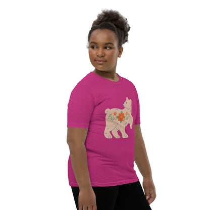T-shirt à Manches Courtes pour Adolescent - Ours De Noël