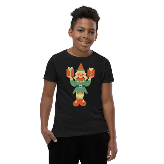T-shirt à Manches Courtes pour Adolescent - Lutin De Noël