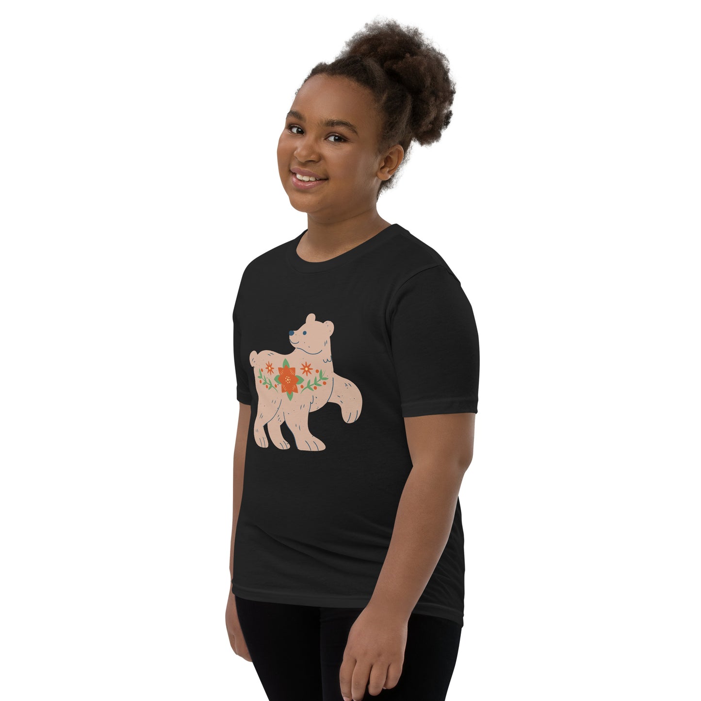 T-shirt à Manches Courtes pour Adolescent - Ours De Noël