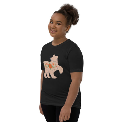 T-shirt à Manches Courtes pour Adolescent - Ours De Noël