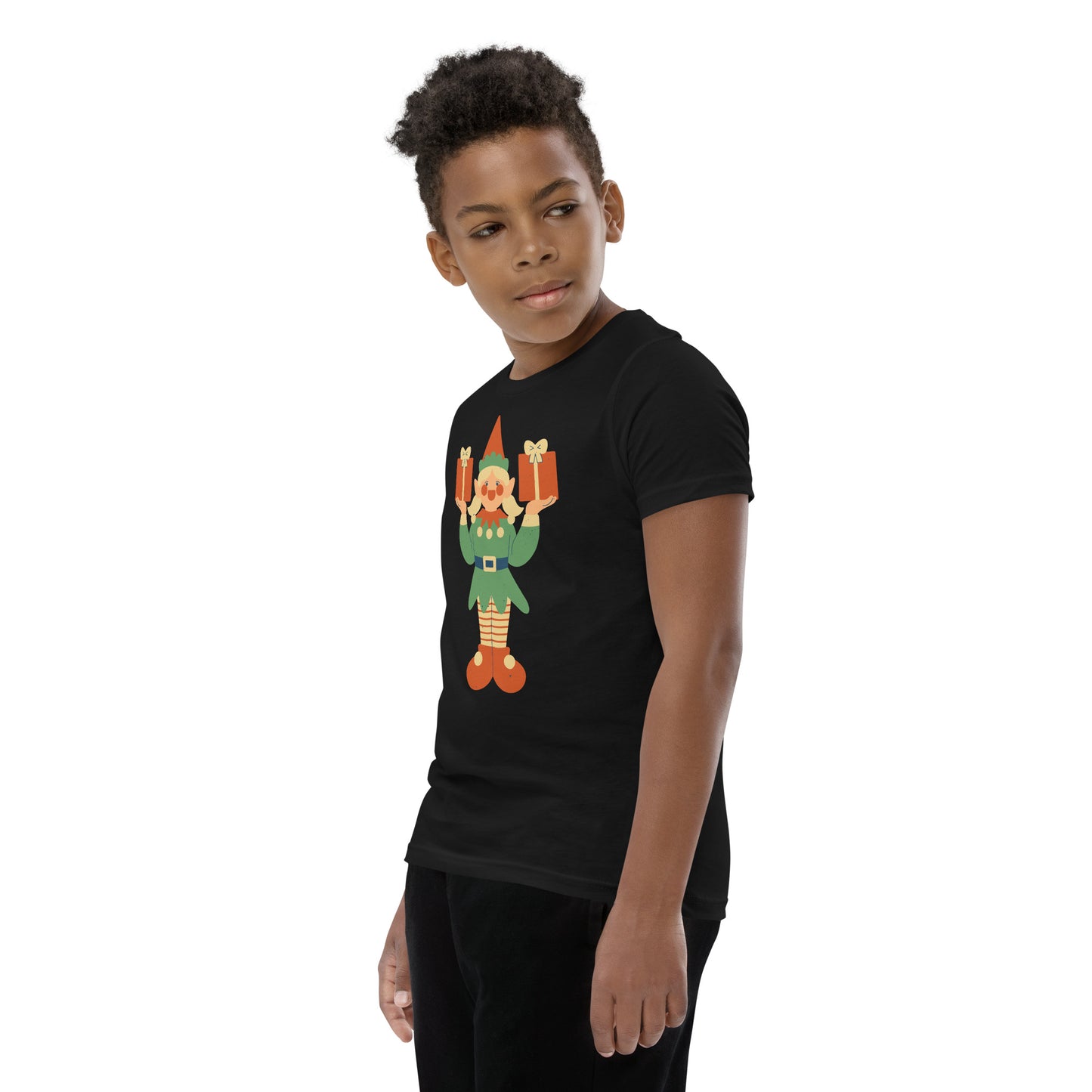 T-shirt à Manches Courtes pour Adolescent - Lutin De Noël