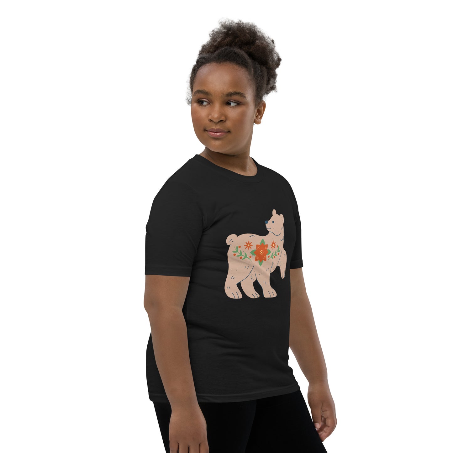 T-shirt à Manches Courtes pour Adolescent - Ours De Noël