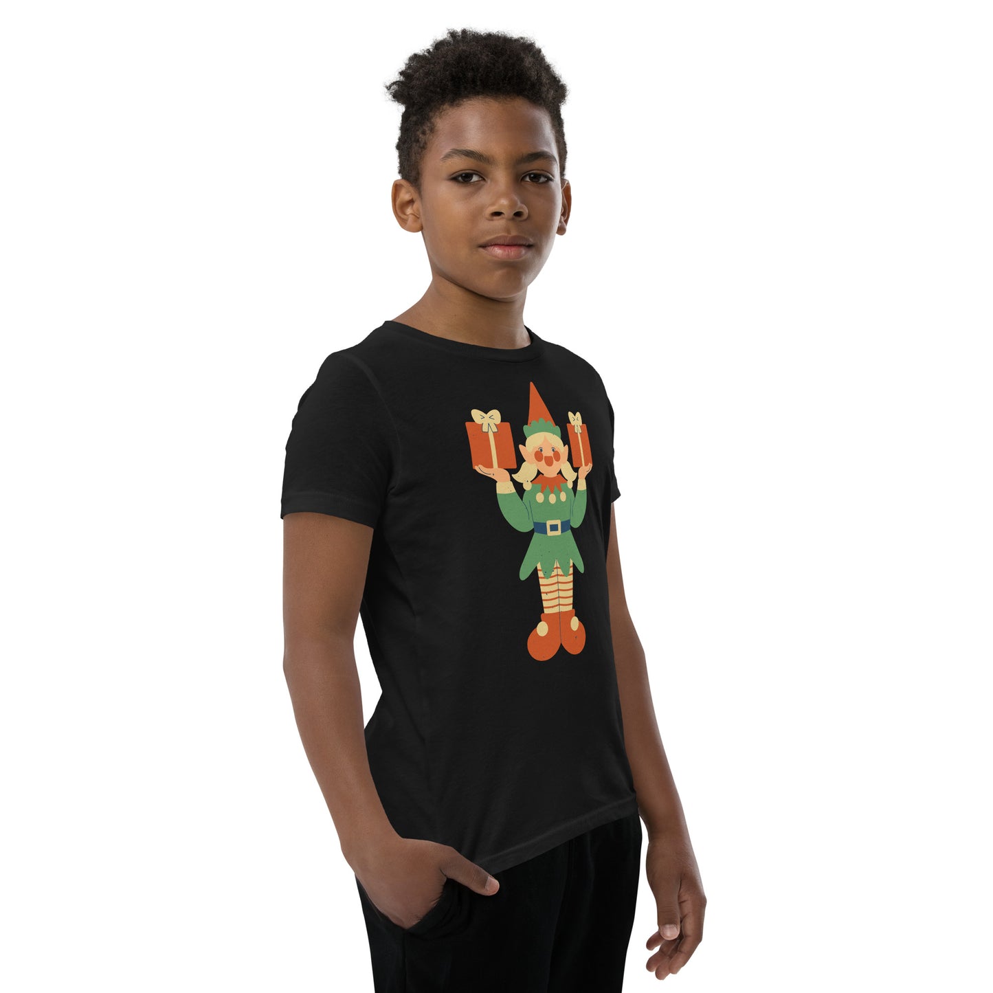 T-shirt à Manches Courtes pour Adolescent - Lutin De Noël