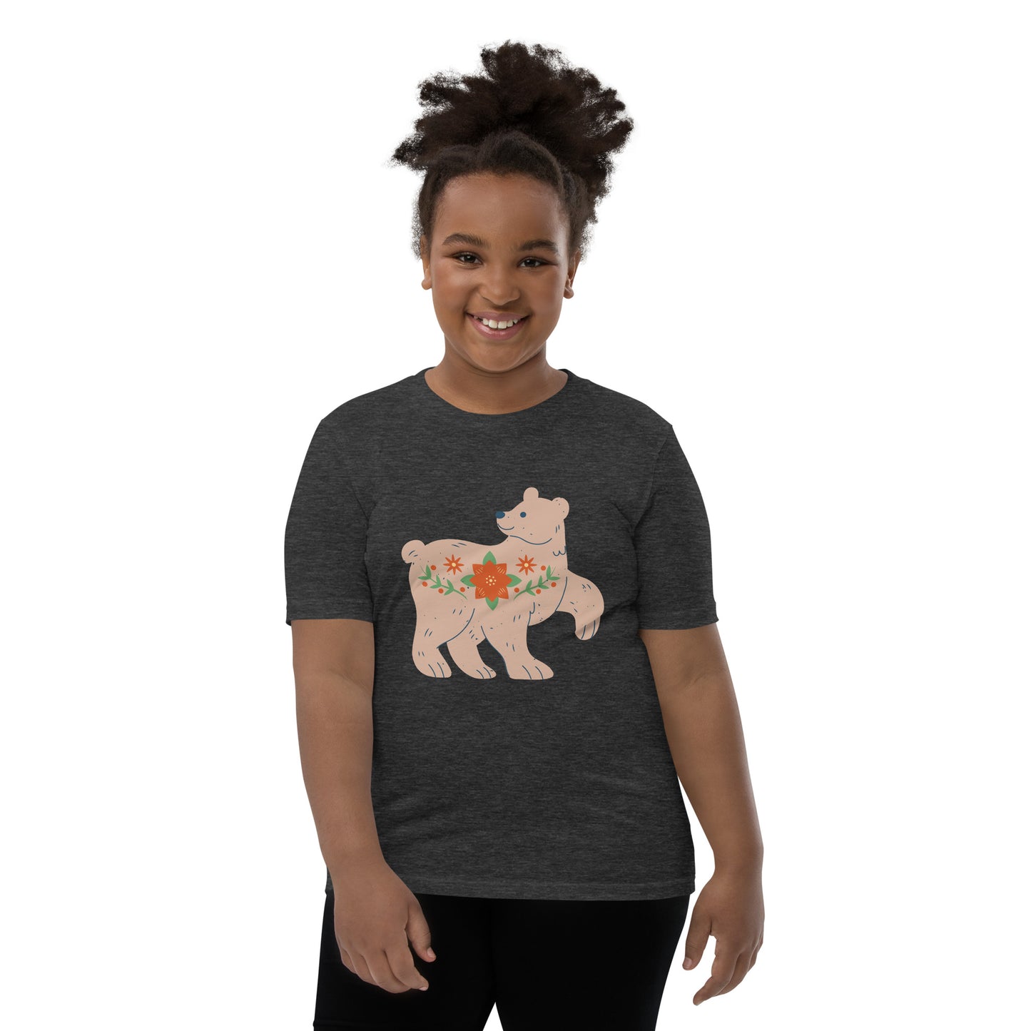 T-shirt à Manches Courtes pour Adolescent - Ours De Noël
