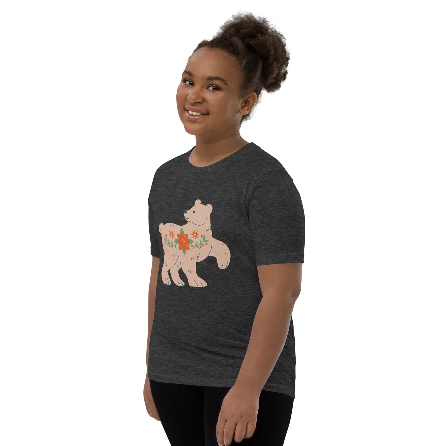 T-shirt à Manches Courtes pour Adolescent - Ours De Noël