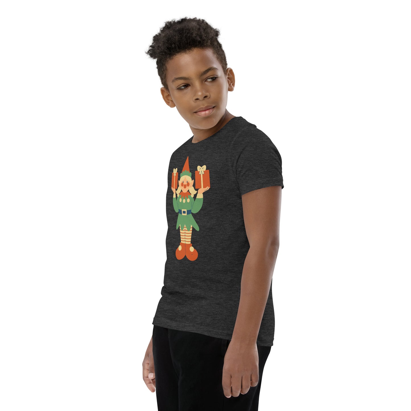 T-shirt à Manches Courtes pour Adolescent - Lutin De Noël