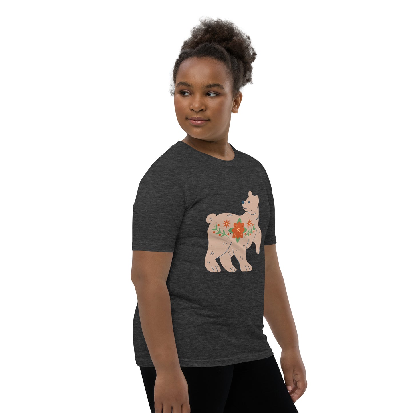 T-shirt à Manches Courtes pour Adolescent - Ours De Noël