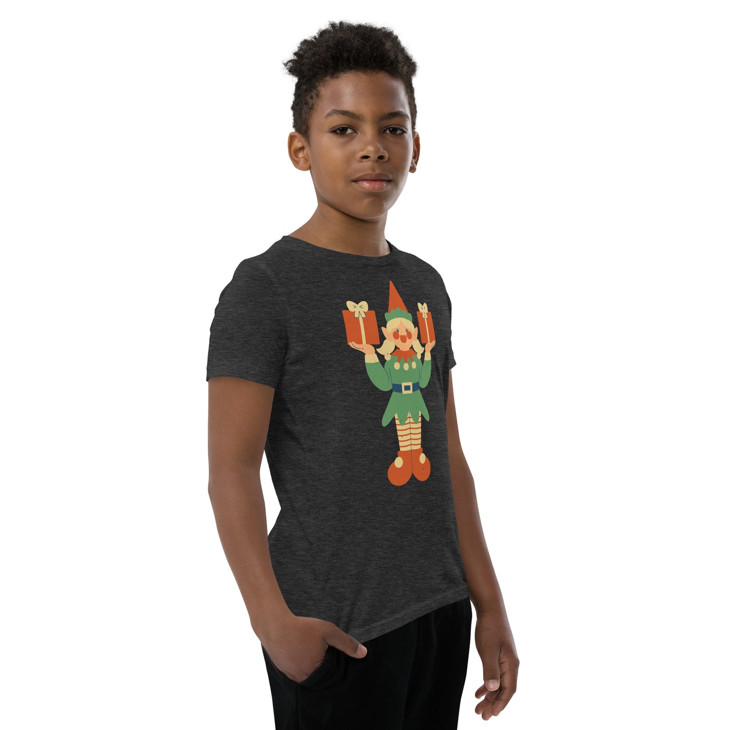T-shirt à Manches Courtes pour Adolescent - Lutin De Noël