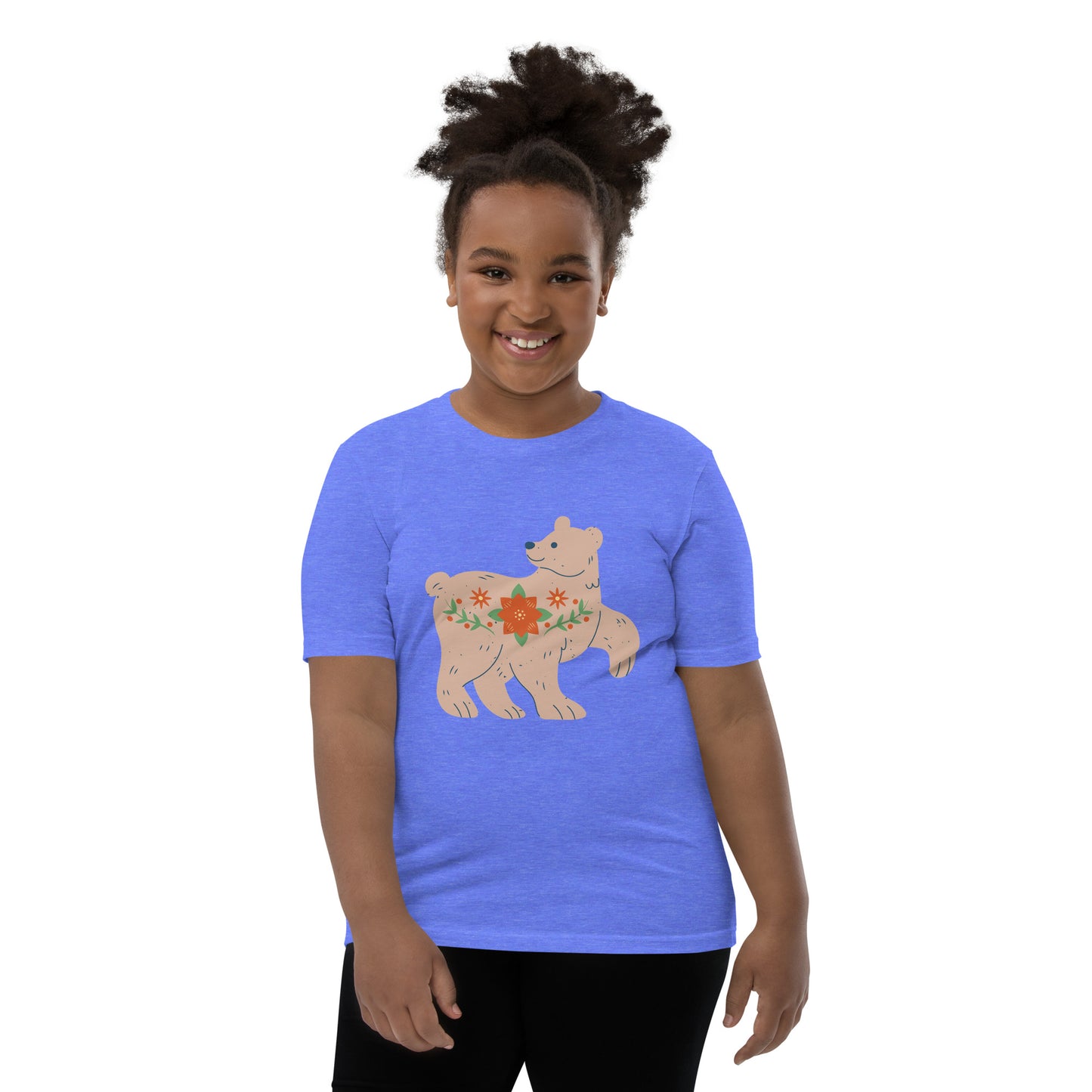 T-shirt à Manches Courtes pour Adolescent - Ours De Noël