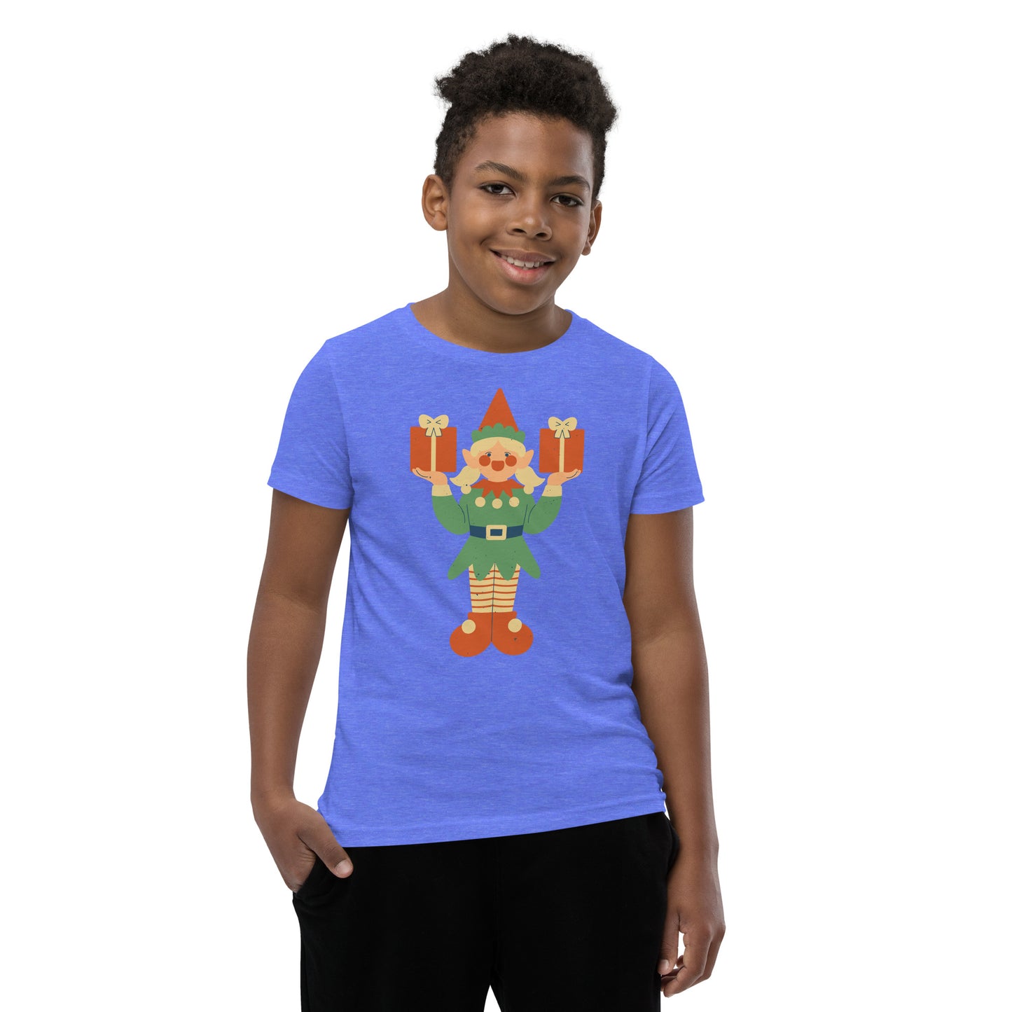 T-shirt à Manches Courtes pour Adolescent - Lutin De Noël