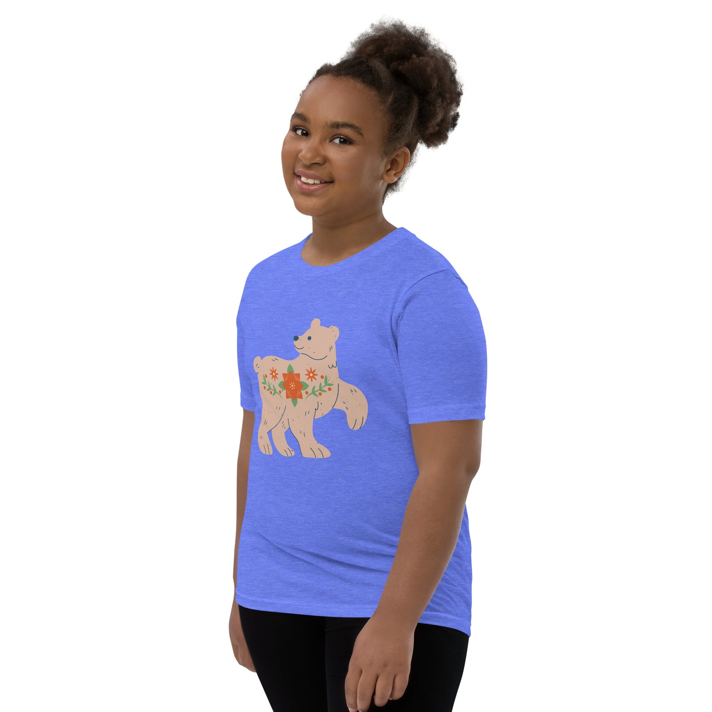 T-shirt à Manches Courtes pour Adolescent - Ours De Noël