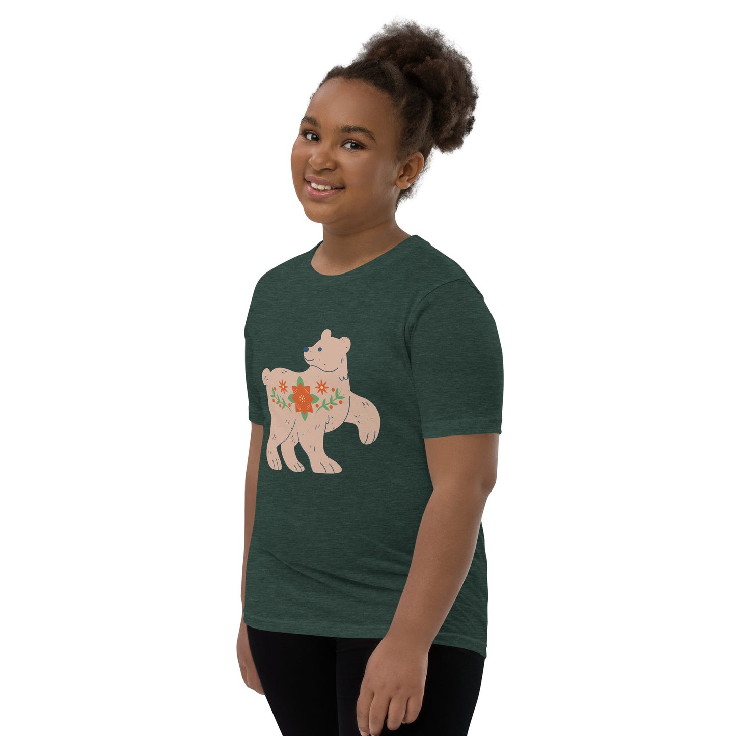 T-shirt à Manches Courtes pour Adolescent - Ours De Noël