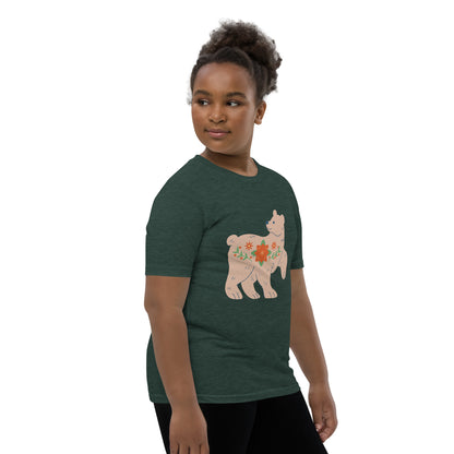T-shirt à Manches Courtes pour Adolescent - Ours De Noël