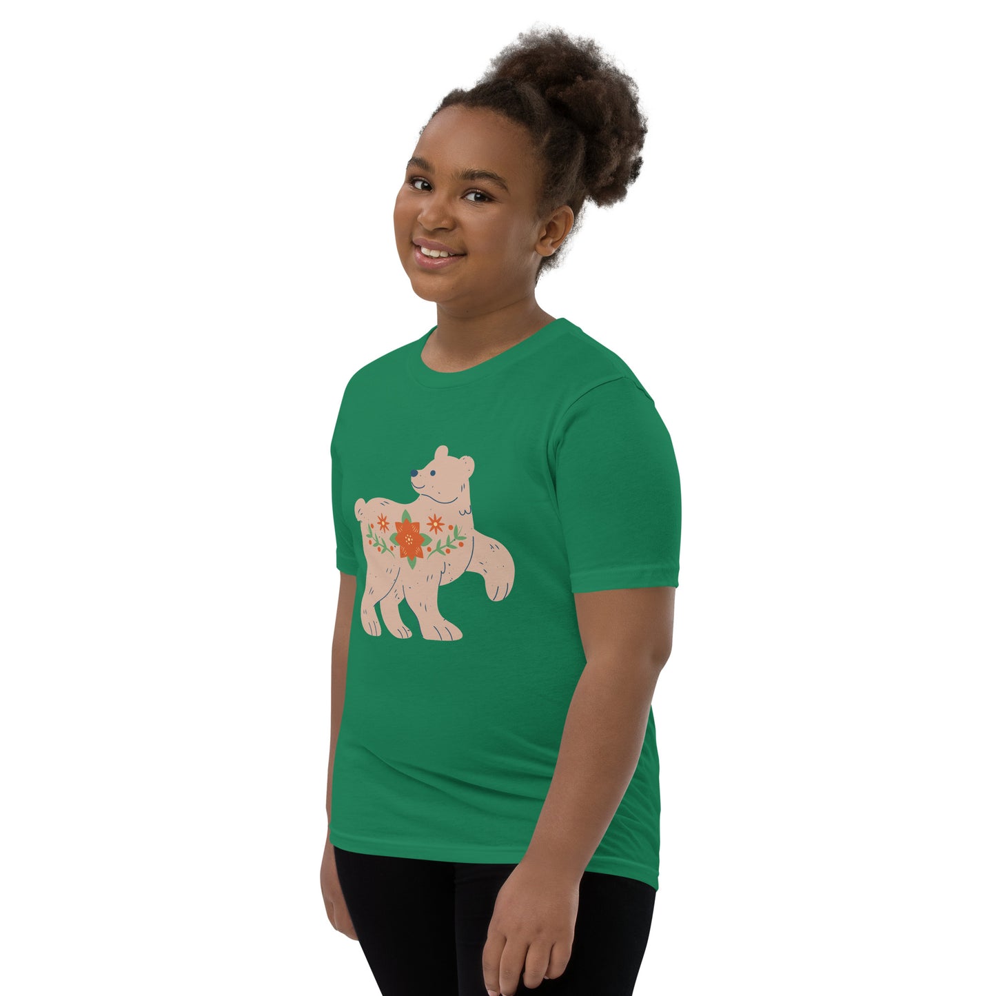 T-shirt à Manches Courtes pour Adolescent - Ours De Noël
