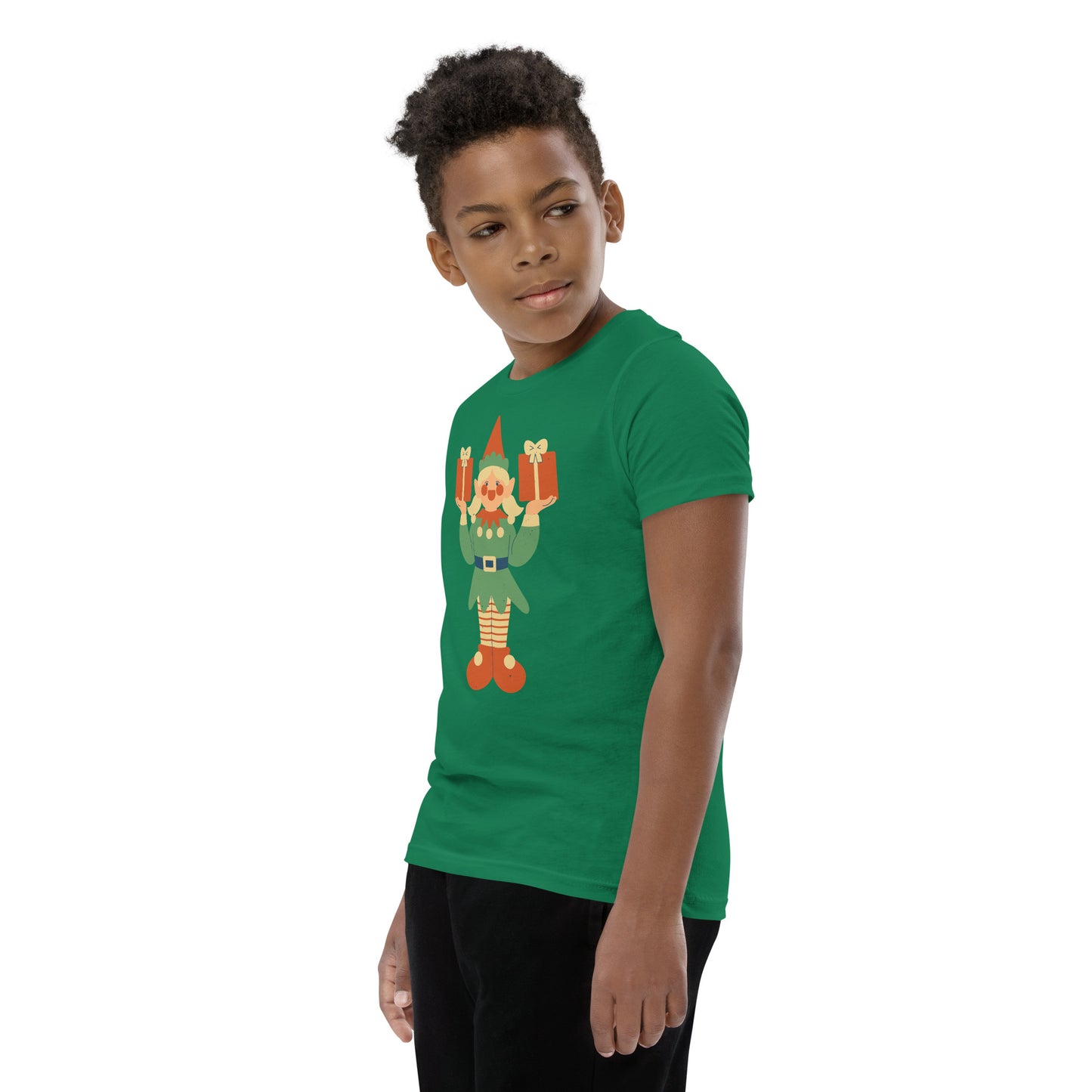 T-shirt à Manches Courtes pour Adolescent - Lutin De Noël