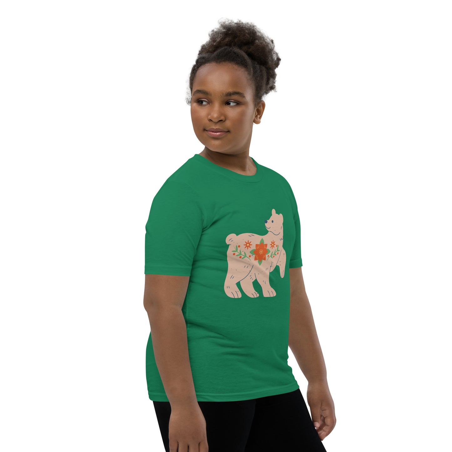 T-shirt à Manches Courtes pour Adolescent - Ours De Noël