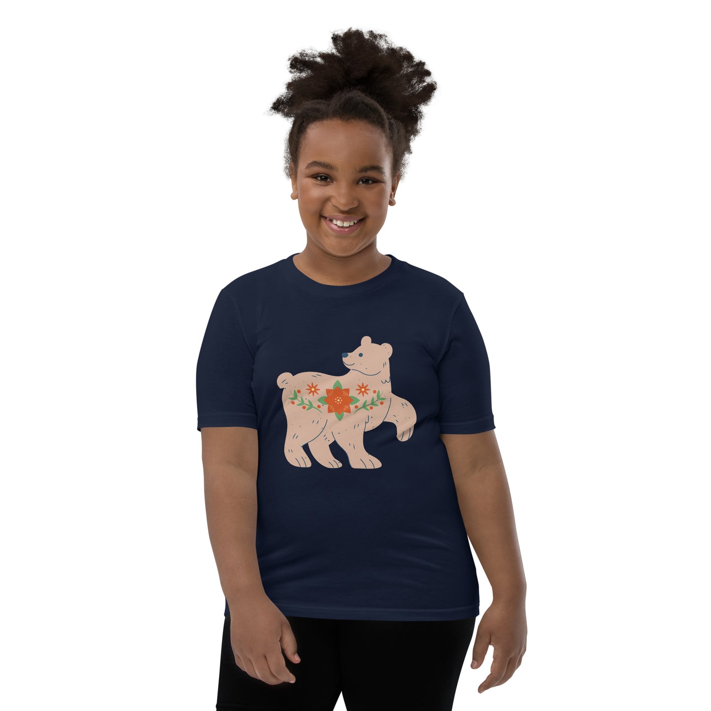 T-shirt à Manches Courtes pour Adolescent - Ours De Noël