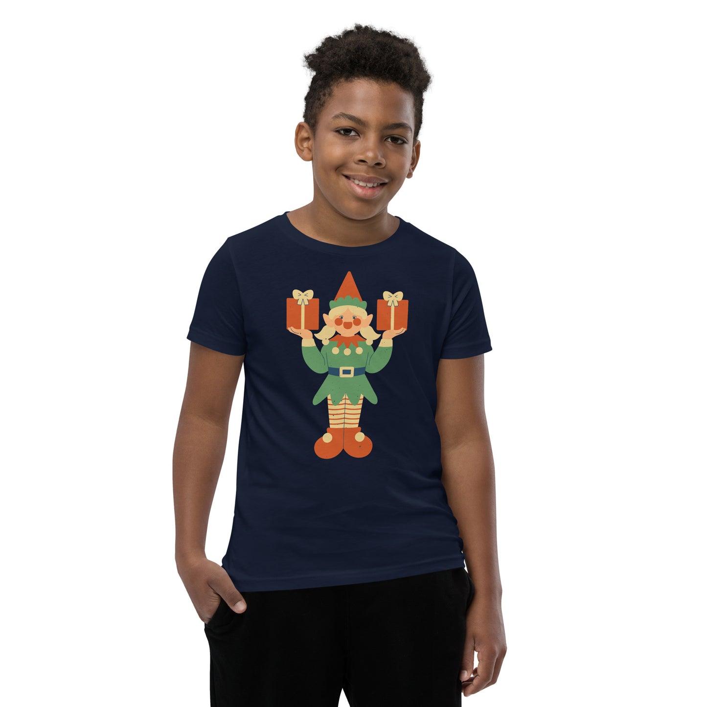 T-shirt à Manches Courtes pour Adolescent - Lutin De Noël