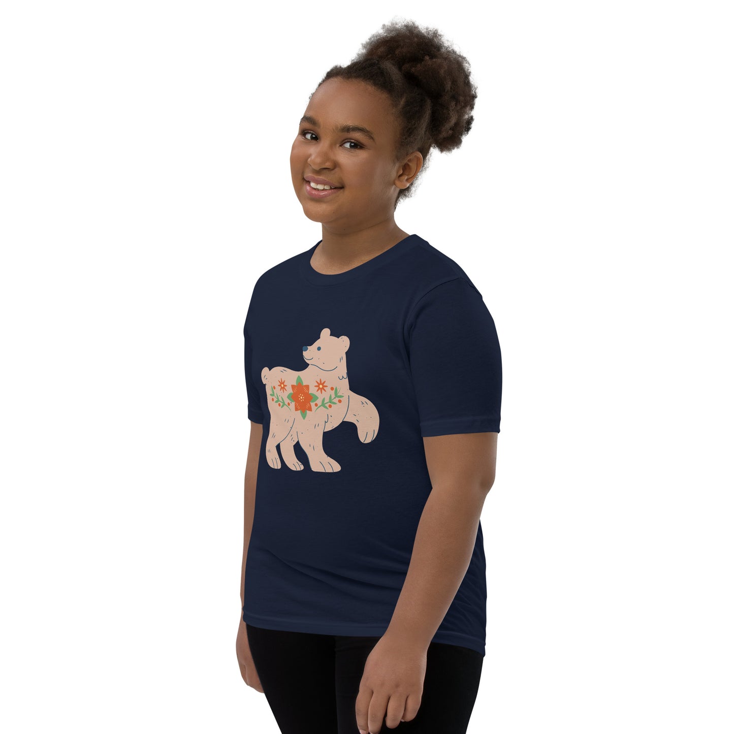 T-shirt à Manches Courtes pour Adolescent - Ours De Noël
