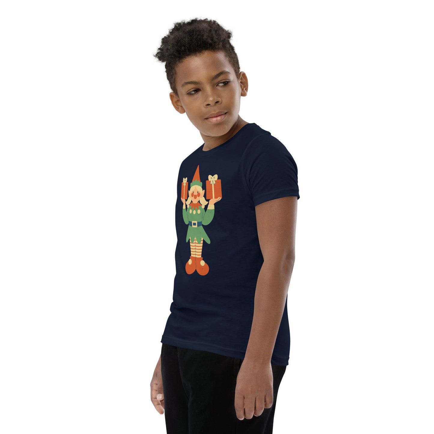 T-shirt à Manches Courtes pour Adolescent - Lutin De Noël