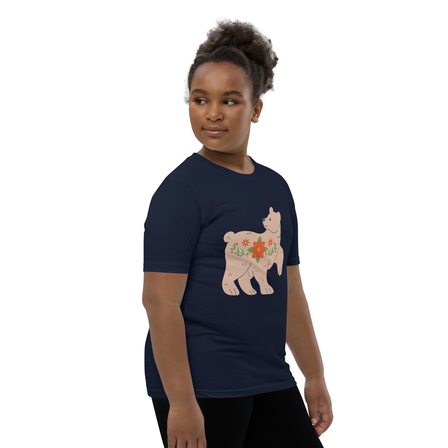 T-shirt à Manches Courtes pour Adolescent - Ours De Noël