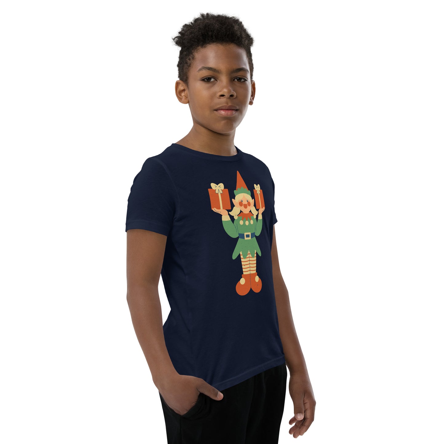 T-shirt à Manches Courtes pour Adolescent - Lutin De Noël