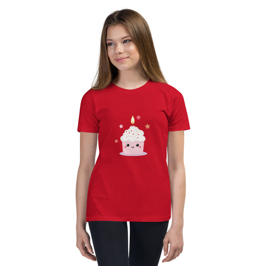 T-shirt à Manches Courtes pour Adolescent - Cupcake Licorne