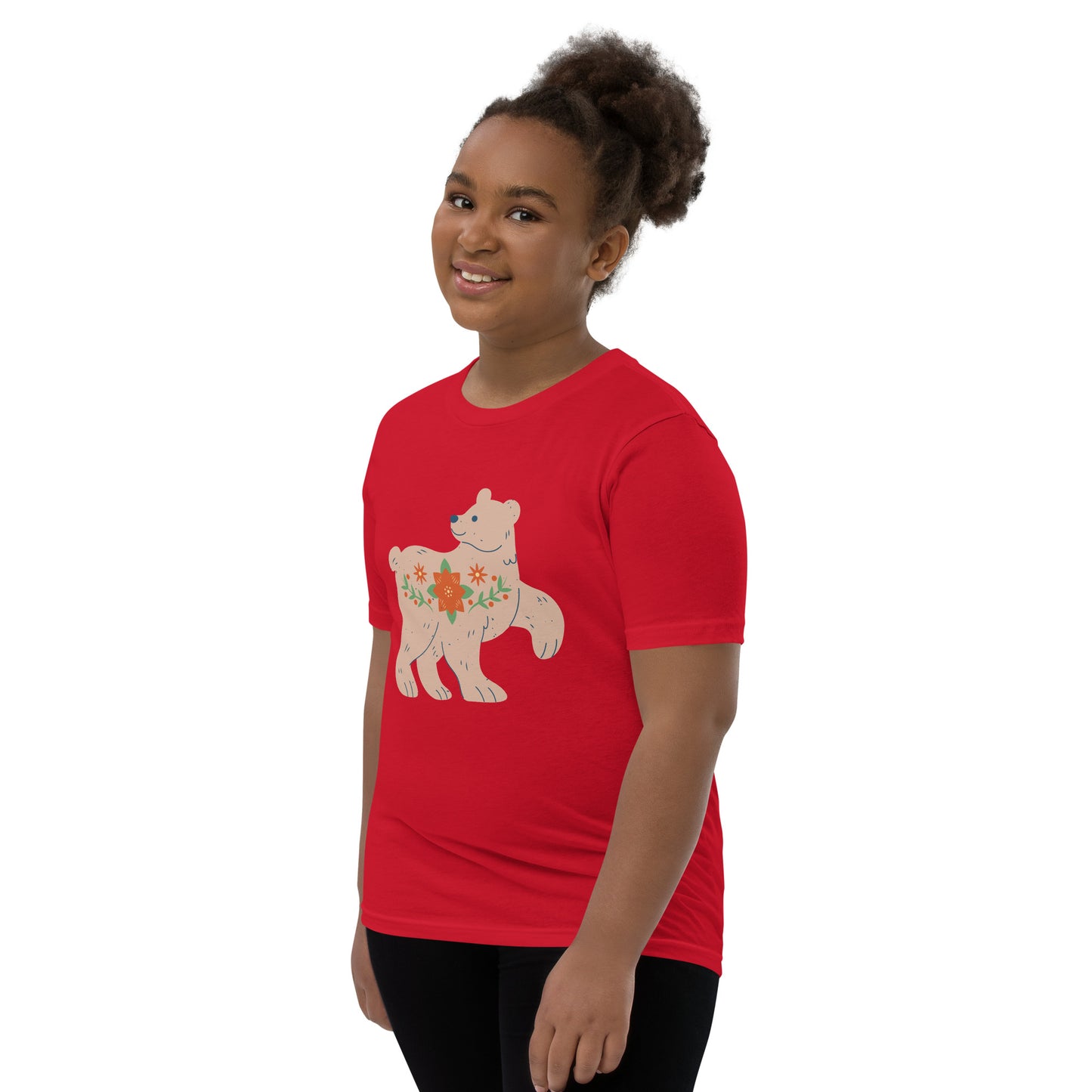 T-shirt à Manches Courtes pour Adolescent - Ours De Noël