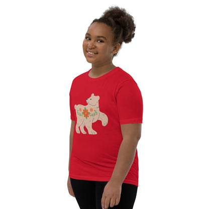 T-shirt à Manches Courtes pour Adolescent - Ours De Noël