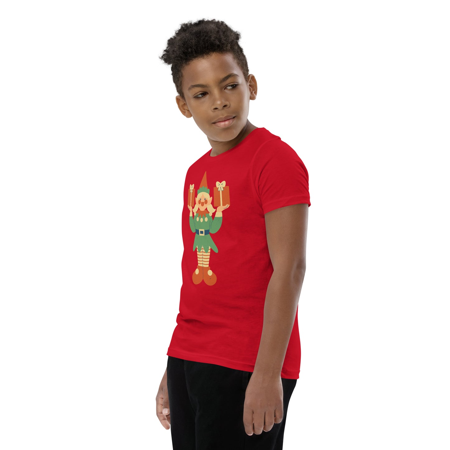 T-shirt à Manches Courtes pour Adolescent - Lutin De Noël