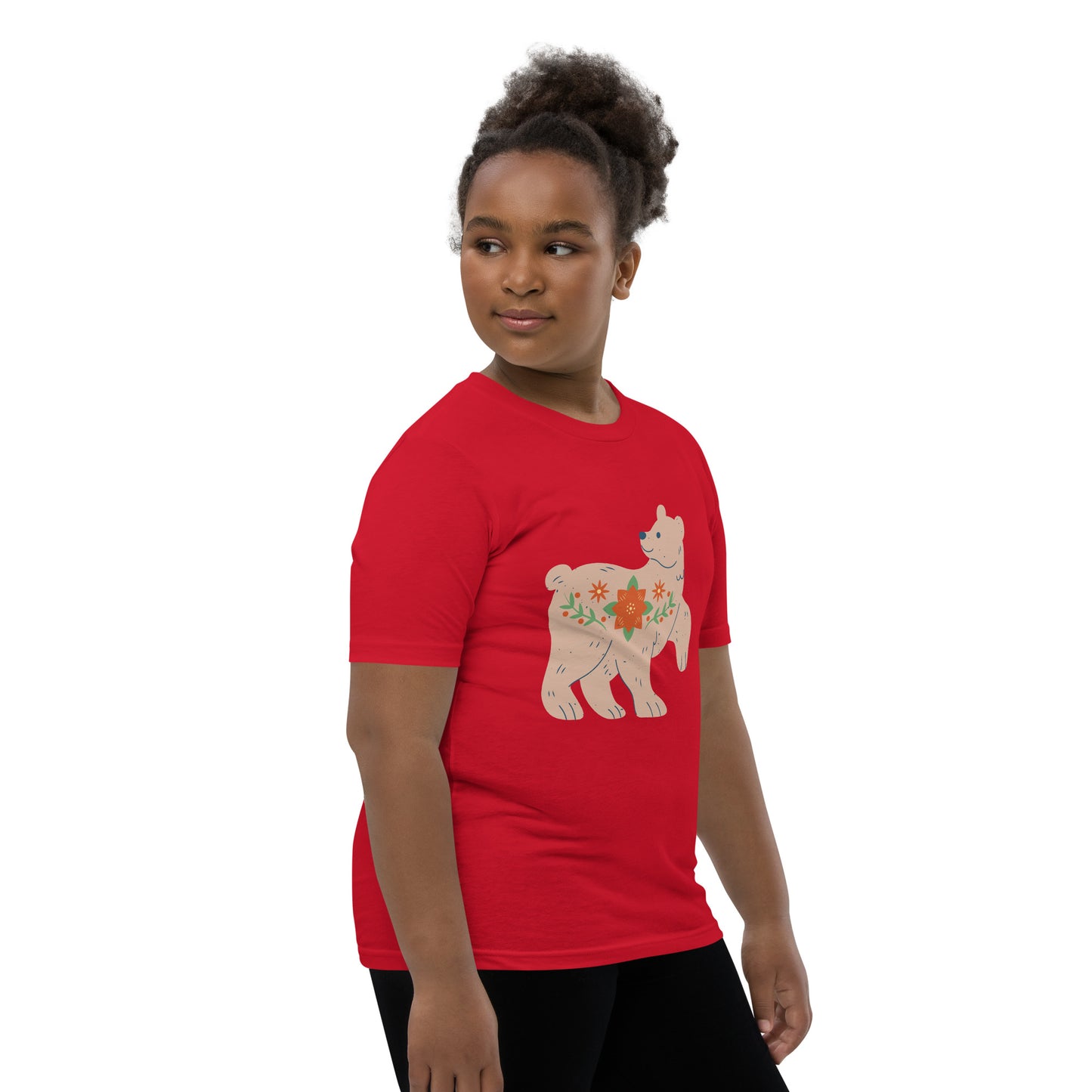 T-shirt à Manches Courtes pour Adolescent - Ours De Noël