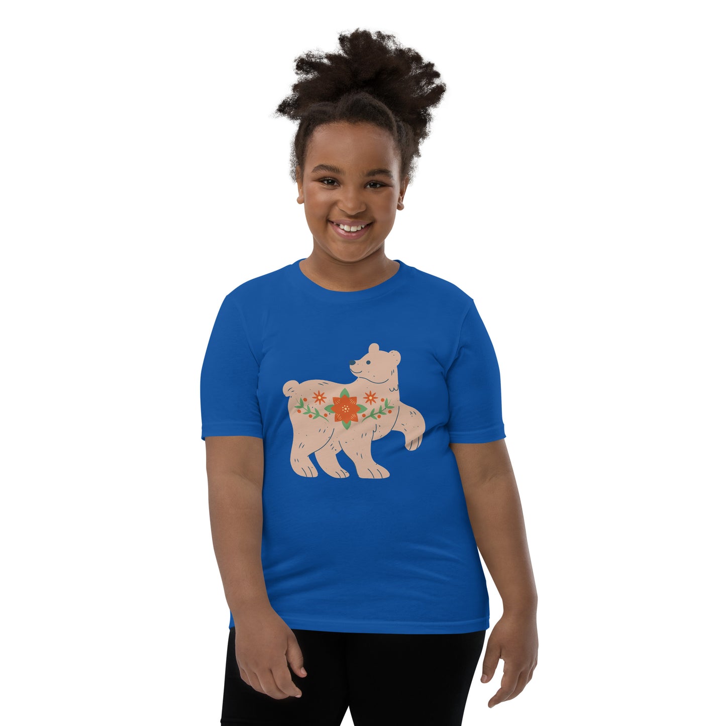 T-shirt à Manches Courtes pour Adolescent - Ours De Noël
