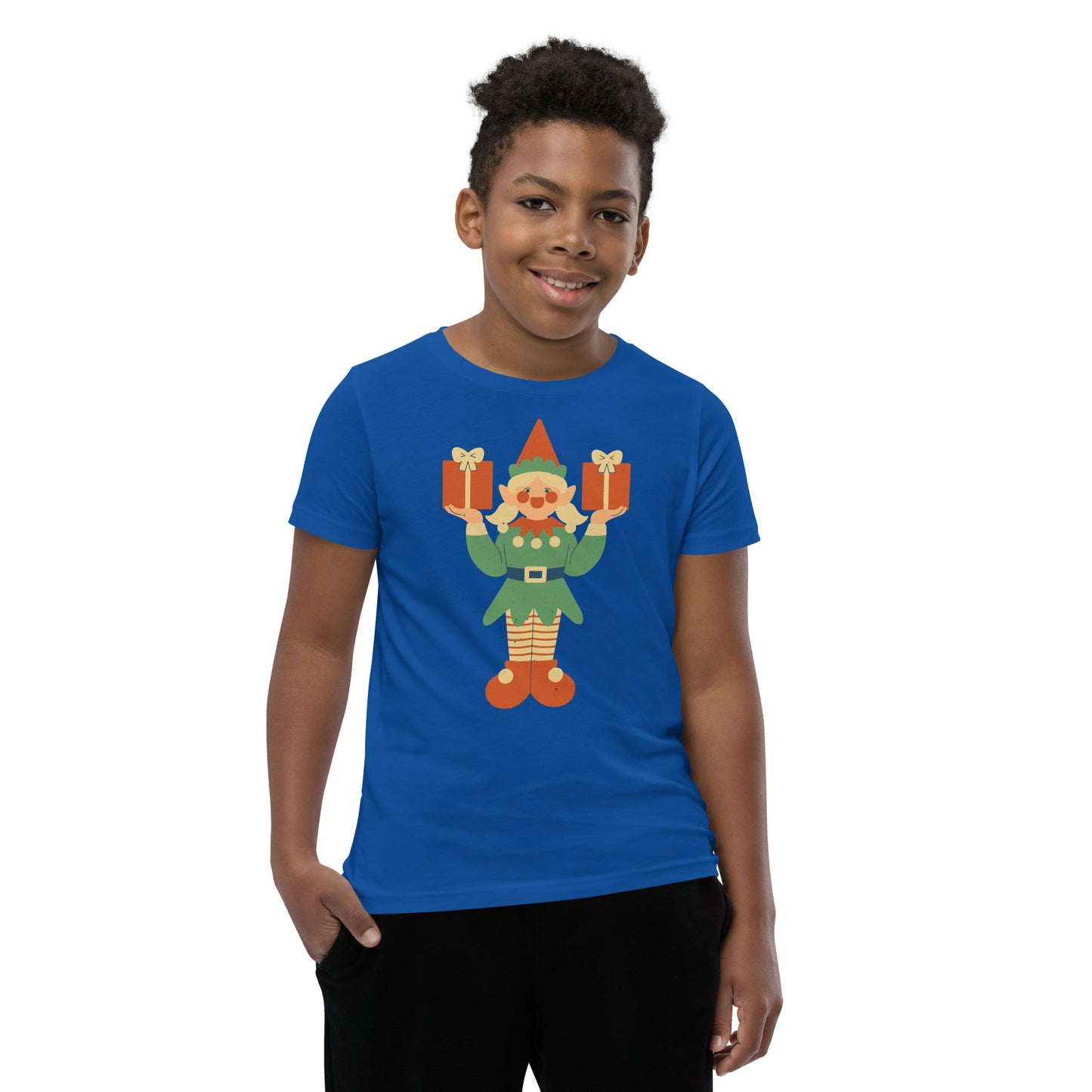 T-shirt à Manches Courtes pour Adolescent - Lutin De Noël
