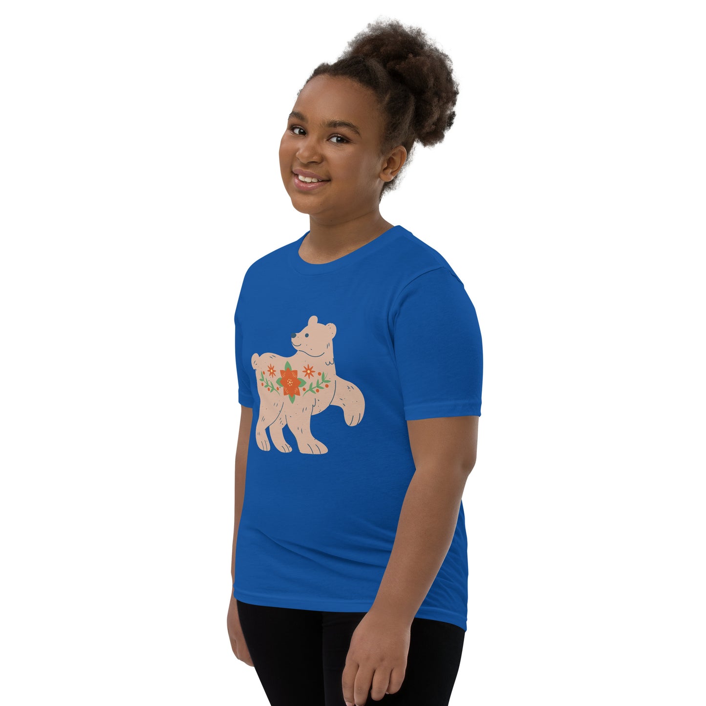 T-shirt à Manches Courtes pour Adolescent - Ours De Noël