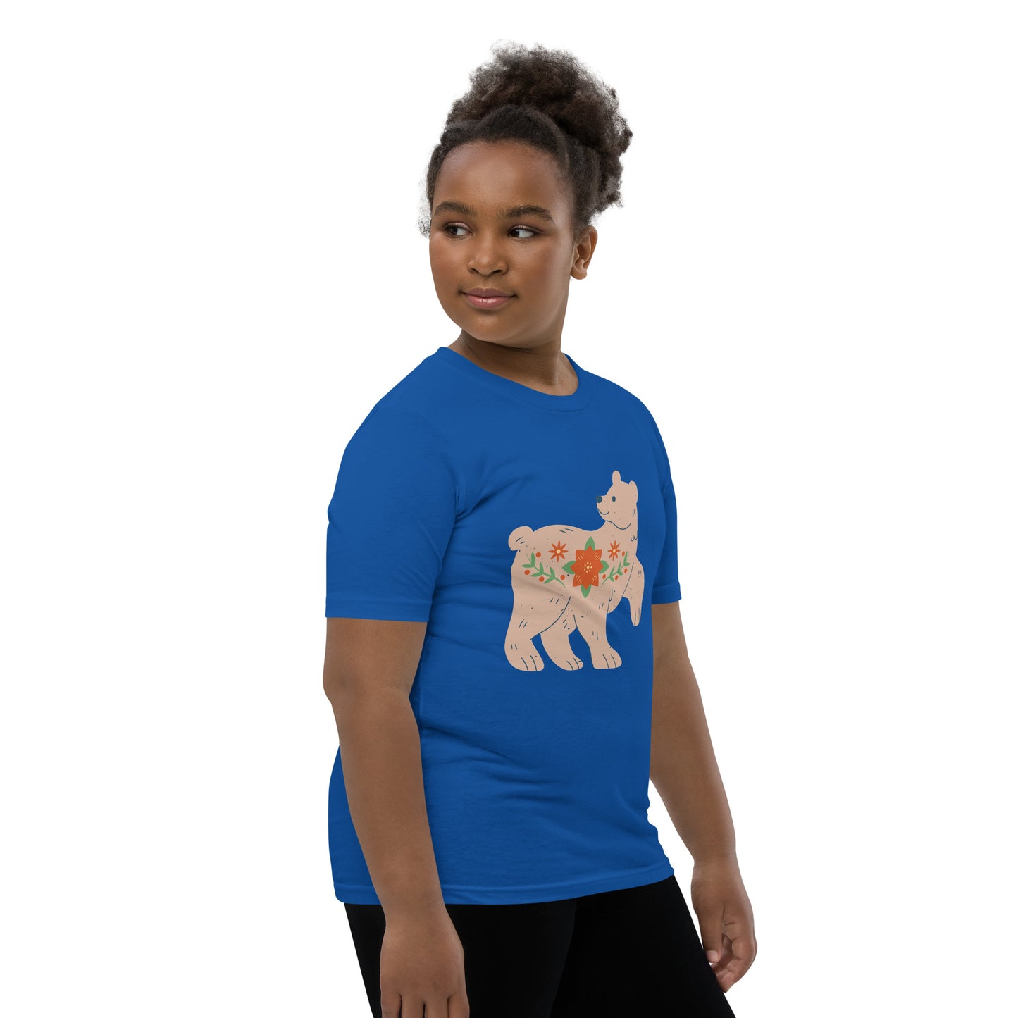 T-shirt à Manches Courtes pour Adolescent - Ours De Noël