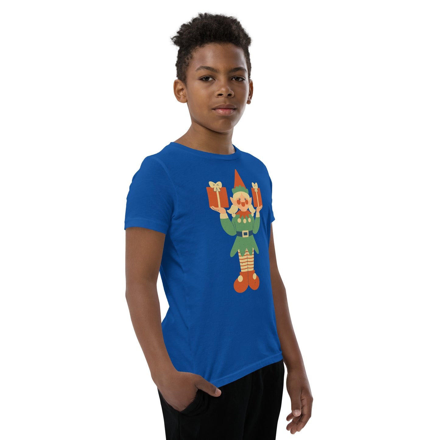 T-shirt à Manches Courtes pour Adolescent - Lutin De Noël