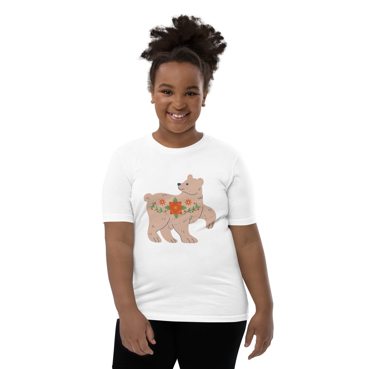 T-shirt à Manches Courtes pour Adolescent - Ours De Noël