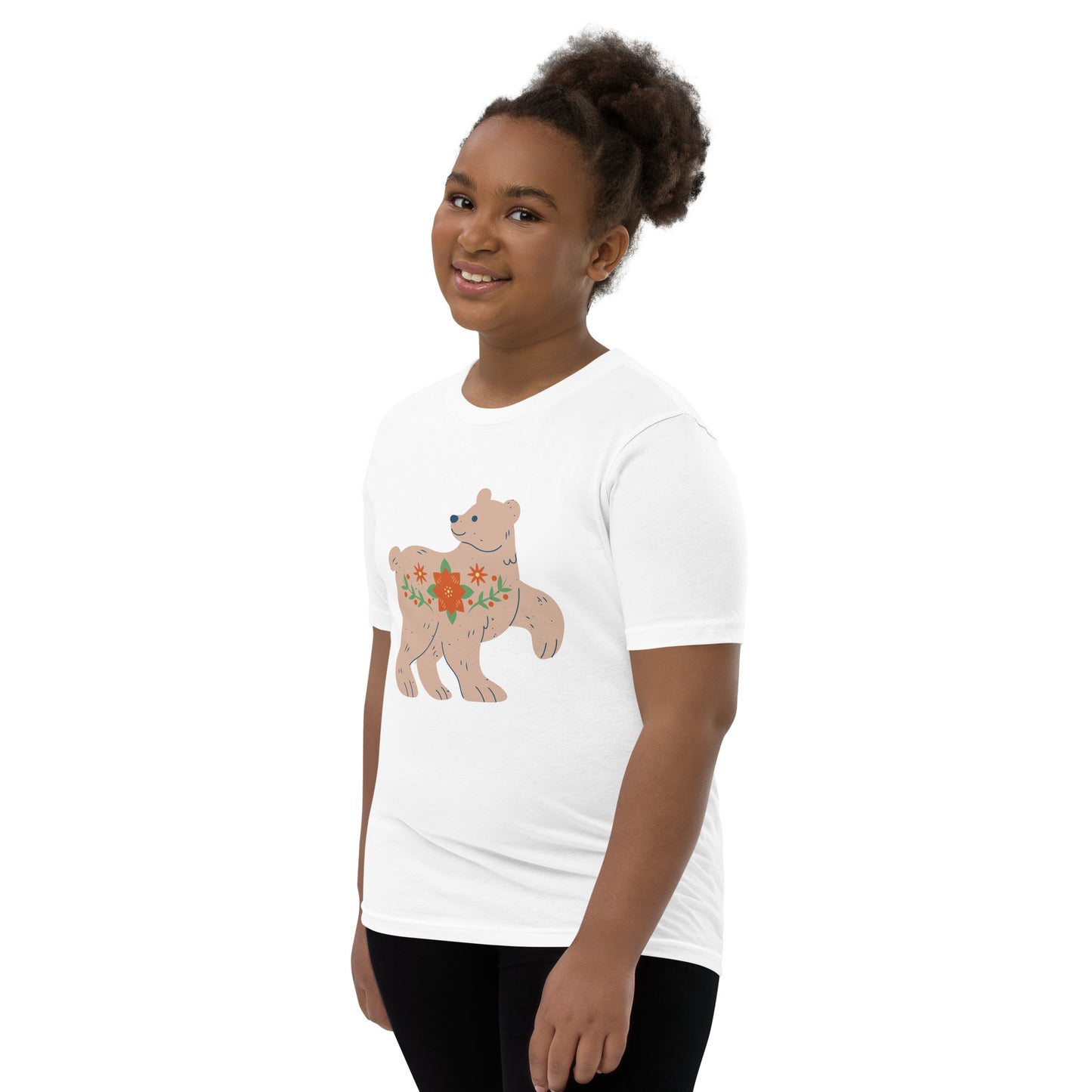 T-shirt à Manches Courtes pour Adolescent - Ours De Noël