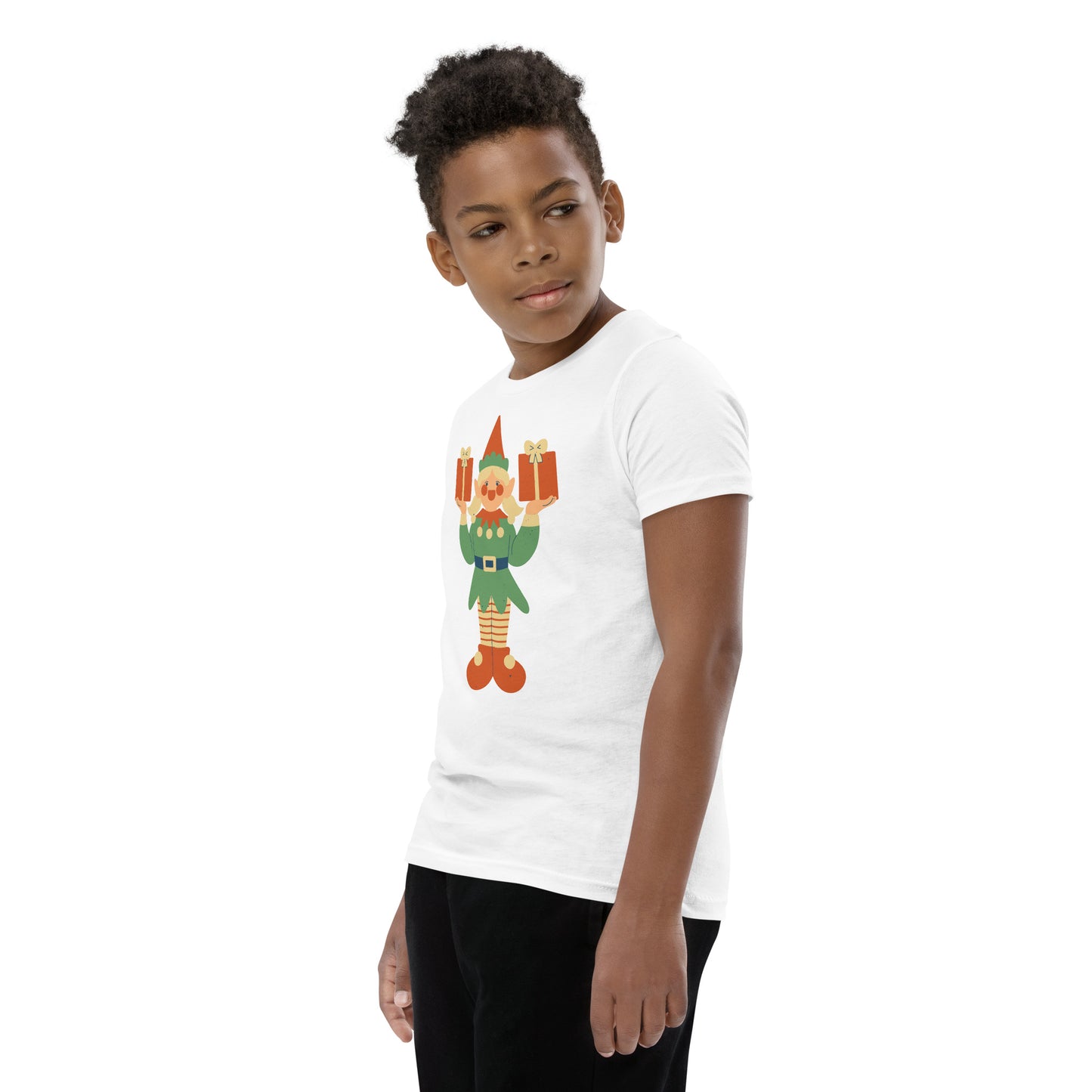 T-shirt à Manches Courtes pour Adolescent - Lutin De Noël