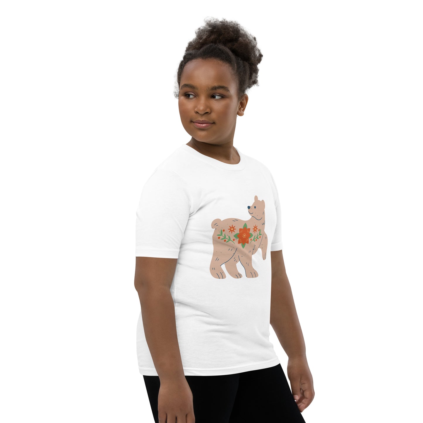 T-shirt à Manches Courtes pour Adolescent - Ours De Noël