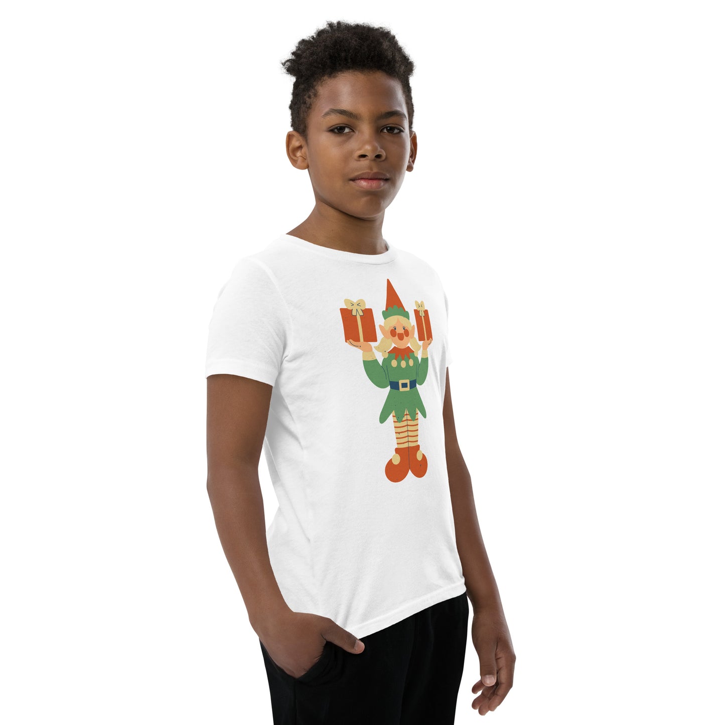 T-shirt à Manches Courtes pour Adolescent - Lutin De Noël